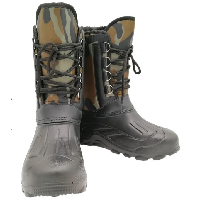 

water proof bottom warm boots for winter fishing protect your foot all along