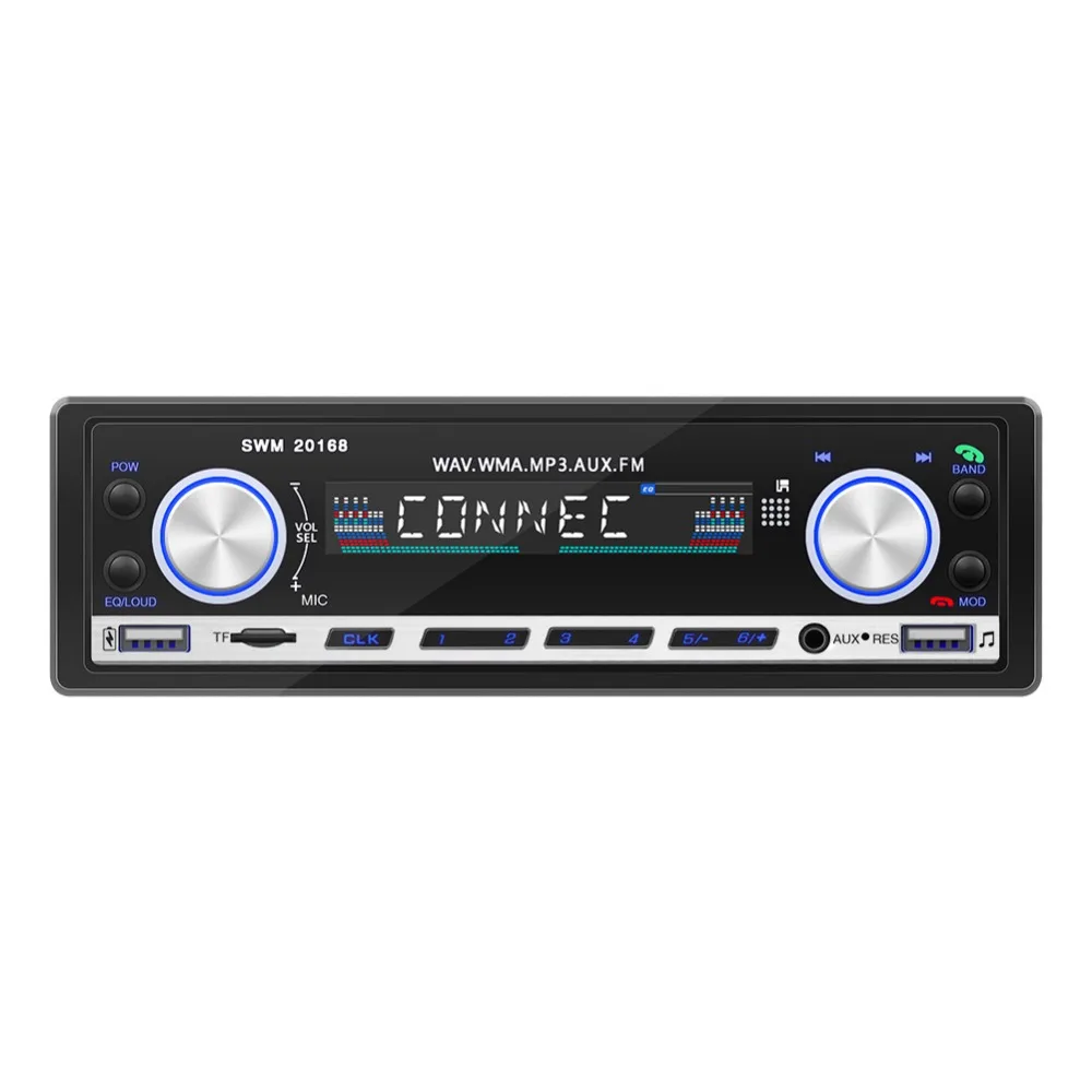 Car Radio Bluetooth Handsfree In dash Subwoofer Charging Support IOS/Android Phone Autoradio USB/TF/AUX Input MP3 Player Audio