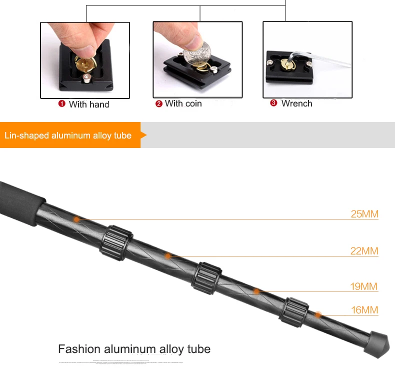 Q999H Профессиональный штатив для камеры 61 дюймов портативная многофункциональная алюминиевая Штатив для Canon Nikon sony SLR DSLR camera s