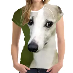 Забавные дизайнерские женские летние футболки с милым принтом собаки, футболки для девочек, Harajuku, корейский стиль, короткая футболка