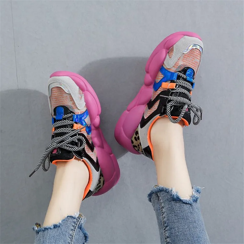 

2019 summer autumn new women 5cm Thick Sole Ladies Casual Vulcanize Shoes female+shoes buty damskie