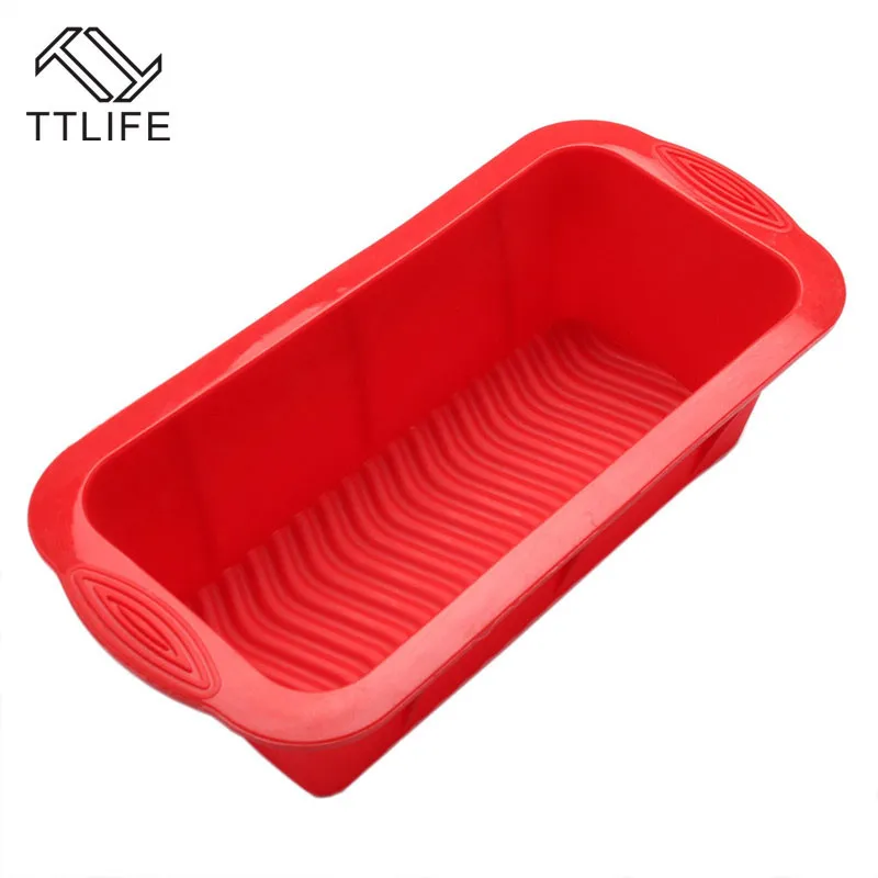 

TTLIFE Forma De Silicone Rectangle Loaf Square Wave Bottom Toast Bread Cake Mold Baking Pan Cake Baking Moulds Baking Tools