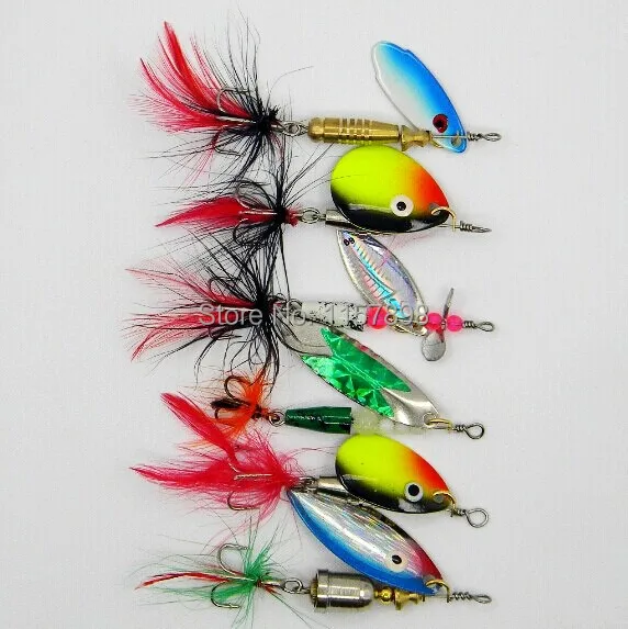 6 Colors spinnerbait Fishing lures 4.6G 7.4G artificial lure spoon