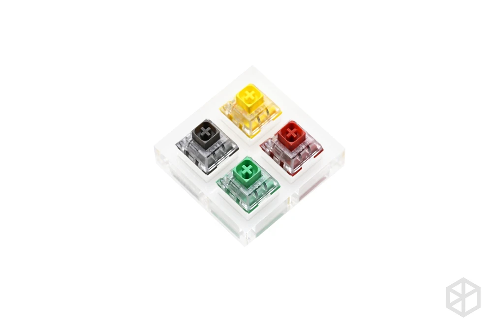 aluminum or Acrylic Switch Tester 2X2 kailh box switches Chinese Style red green grey yellow RGB SMD for Mechanical Keyboard