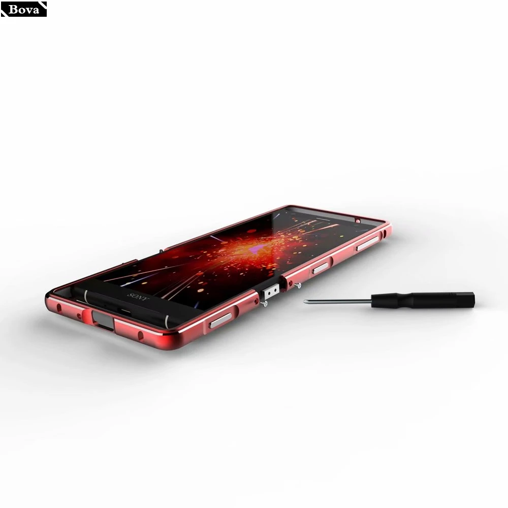 Чехол для Sony XZ3 роскошный Ультратонкий алюминиевый бампер Xperia + 2 пленки (1