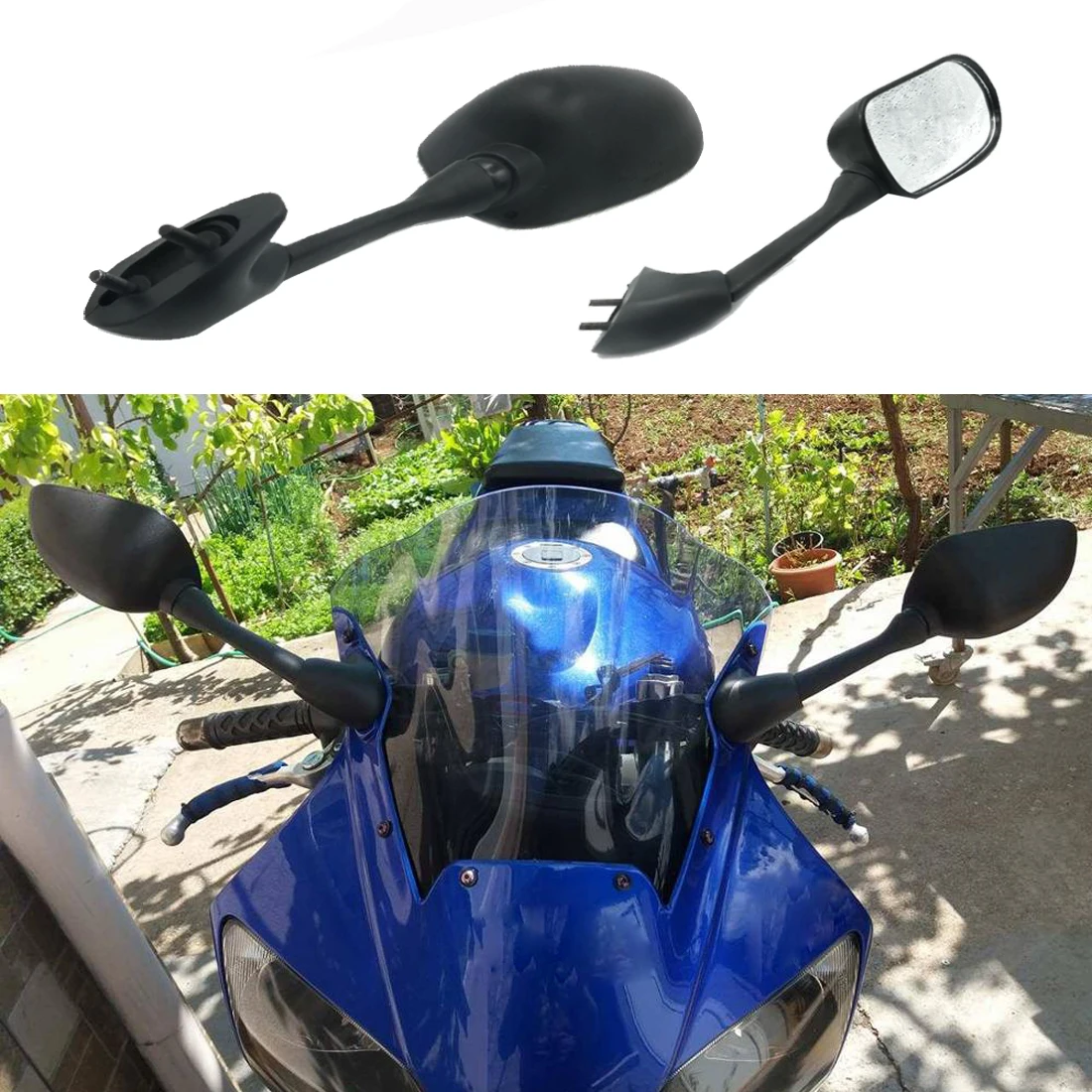 Motorcycle Rear View Rearview Mirrors for Yamaha YZF R1 R6 1998 2007
