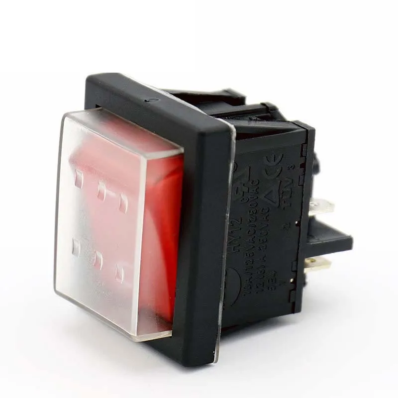 Kedu-botão interruptor elétrico hy12 10a 125 250v,
