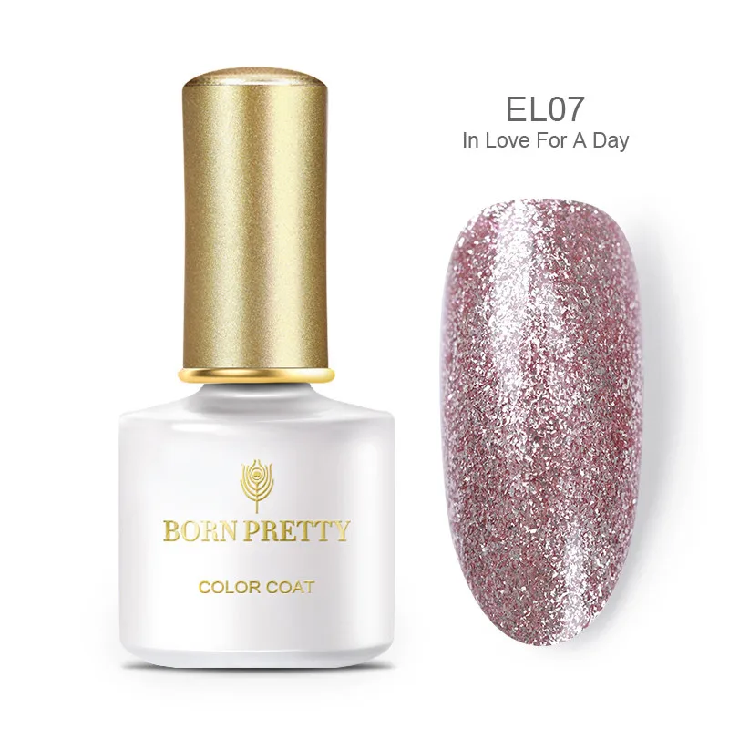 Born Pretty 6 мл/10 мл клей для ногтей Гель-лак 1 бутылка серия замачиваемый блестящий гель УФ-лак для маникюра УФ-гель для дизайна ногтей - Цвет: 6ML BP-EL07