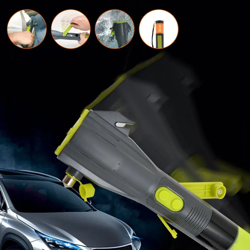 Встряхните ручной фонарь Многофункциональный Автомобильный безопасный импульсное освещение пожарный молоток для стекла автомобильные