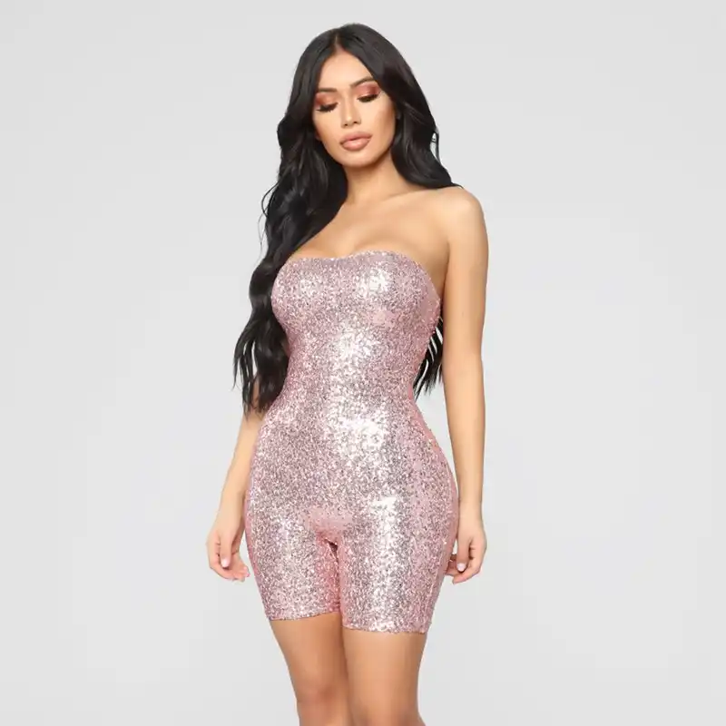 pink sparkly playsuit