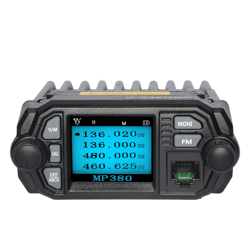 Мобильная рация MP380 VHF 136-174MHz UHF 400-480MHz 25 W/20 W Двухдиапазонная мини Автомобильная радиостанция двухсторонняя