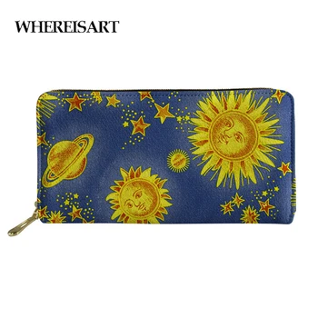 

WHEREISART Wallet 2018 Women Female Geometric Irregular Hippie Mandala Purses& Wallets For Ladies Travel Long ID Card Holders