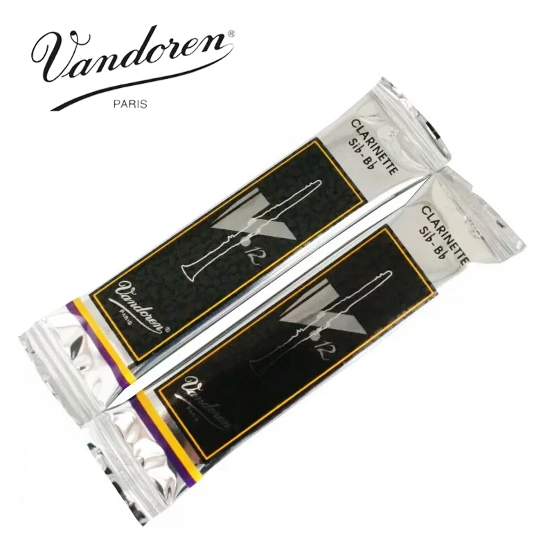 Original France Vandoren V12 Bb Clarinet Reeds / Clarinette Sib-Bb Reeds Strength 2.5#, 3#, 3.5# Box of 10 clarinet accessories saxophone reeds