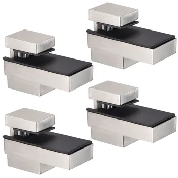 

Uxcell 4Pcs Glass Shelf Bracket Glass Clamp Solid Zinc Alloy Adjustable for 3-15mm wall mounted zinc alloy glass shelf bracket