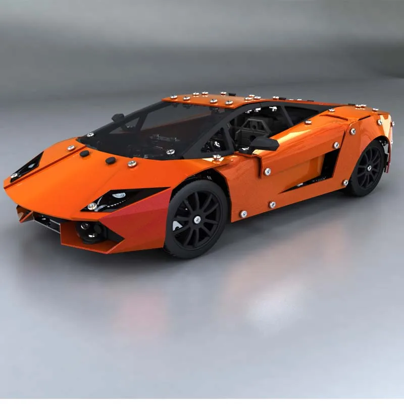 

INKPOT Metal RC Car Model Building Blocks Bricks Construction Educational Toys 3D DIY Remote Control Supercar Toys For Kids