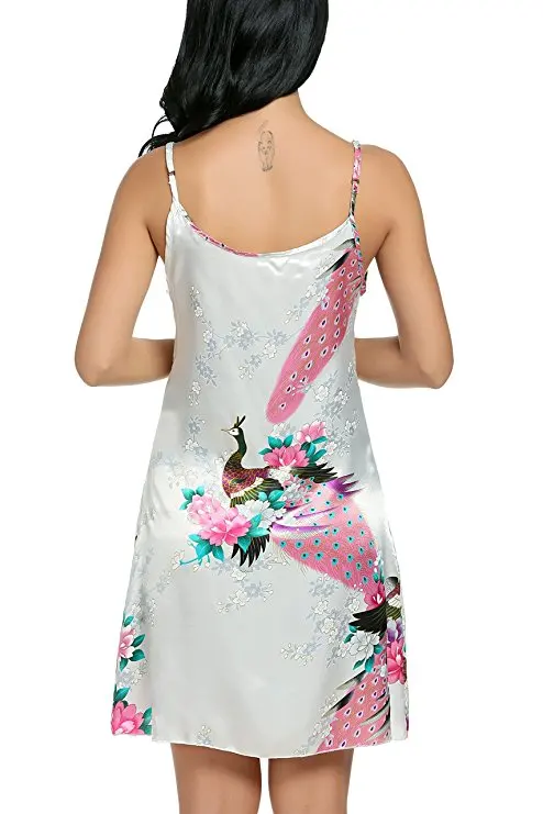 Silk Nightgowns Female Spaghetti Strap Short Summer Nightdress Women Plus Size Sleepwear 2112 women nightgowns,women nightdresses,sleeping dress