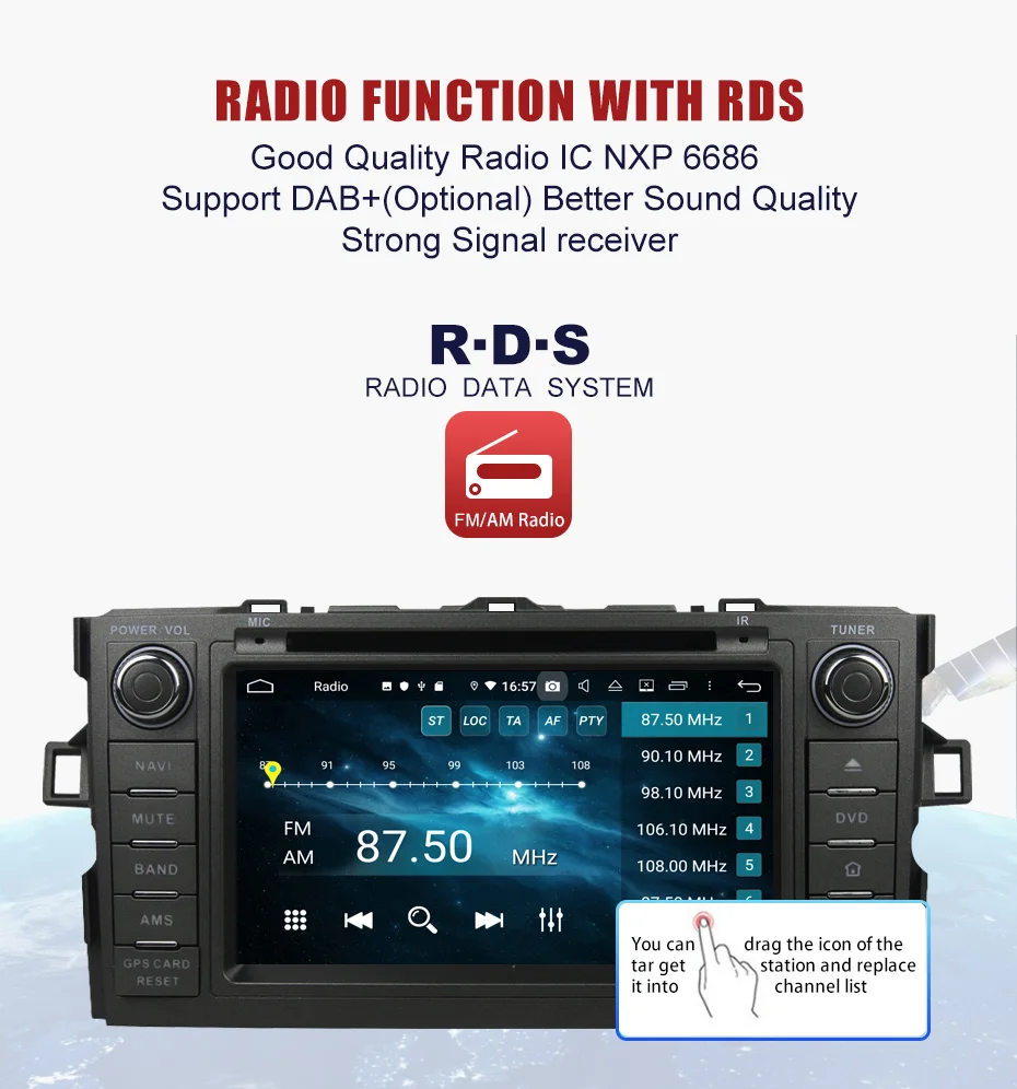 Flash Deal KANOR 4+32G Octa Core Android 9.0 2din car radio For Toyota Auris With GPS Navigation DVD Bluetooth SWC Audio Car Multimedia 3