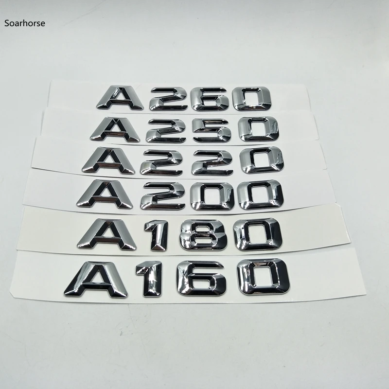 Chrome Letters A 180 Trunk Lid Rear Emblem Badge for Mercedes Benz A-CLASS A 180