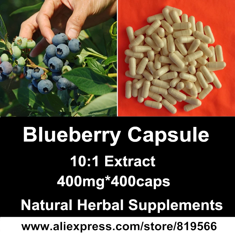 Blueberry Extract Powder Capsules Vacciniumspp Bilberry Caps Natural