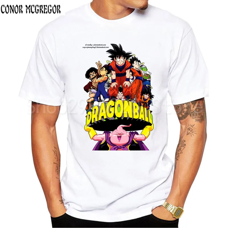 

Super Saiyan Men t-shirt The Dragon Ball Z dogs Reservoirs dogs fashion tops cartoon printed short sleeve casual hipster tee