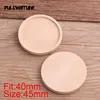 PULCHRITUDE 2pcs 40mm Inner Size Pattern Round Wood Big Cabochon Base Setting Charms Pendant Necklace Findings ► Photo 3/3