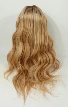 Fabwigs Transparent Lace Wigs Highlight Lemi Color T4/27 613 Lace Front Wigs PrePlucked Blonde Colored Human Hair Wigs Brazilian 4