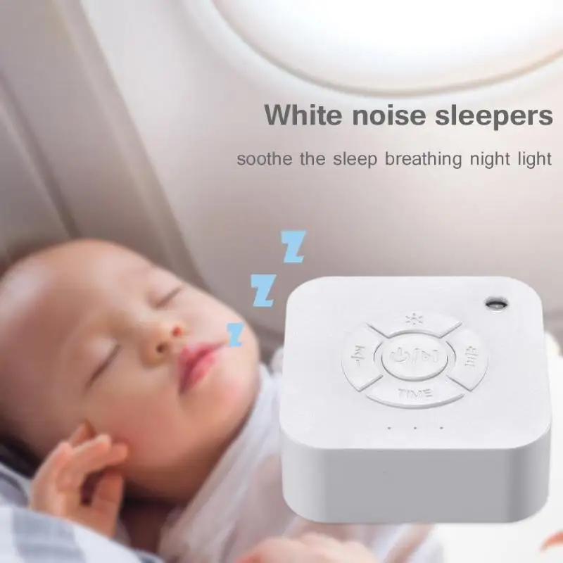 Детская лампа для сна, дыхательная лампа, USB перезаряжаемая, таймер выключения сна, звуковая белая шумовая машина для гипнотического релаксации, для детей и взрослых