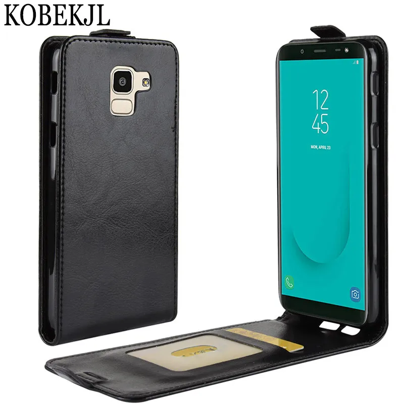 Чехол для Samsung Galaxy J6 2018 чехол откидная Обложка на заднюю панель из искусственной