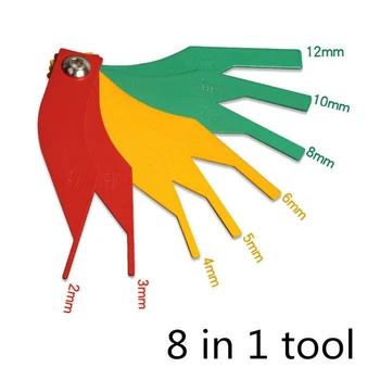 

8-in-1 Thickness Gauge Measure Ruler Tool Automotive Brake Pad Feeler Lining auto product