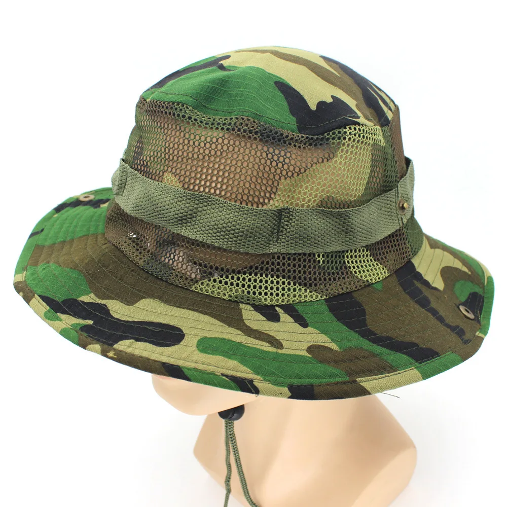 Шляпа для джунглей Bob Camo Bucket Военная Унисекс Мужская Уличная Рыбацкая хлопковая Рыболовная Шапка Chapeau Hunt Солнцезащитная шляпа для пешего туризма