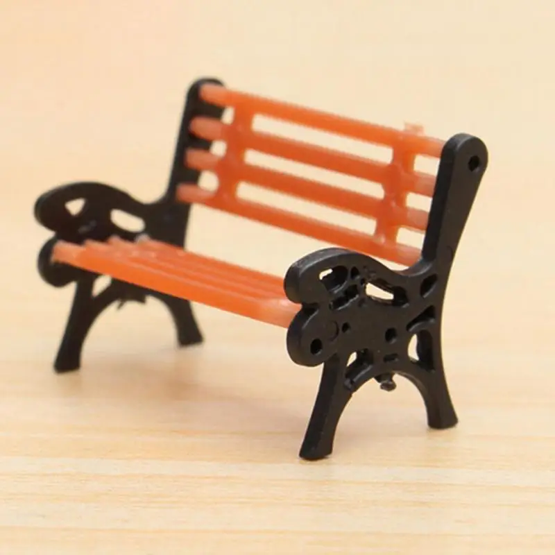 1 Pcs Micro World Park Bench Seat Moss Bottle Micro Landscape