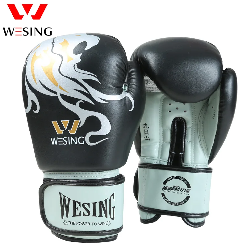 Wesing New Boxing Gloves Lion Pattern Punching Bag Gloves Sanda luva