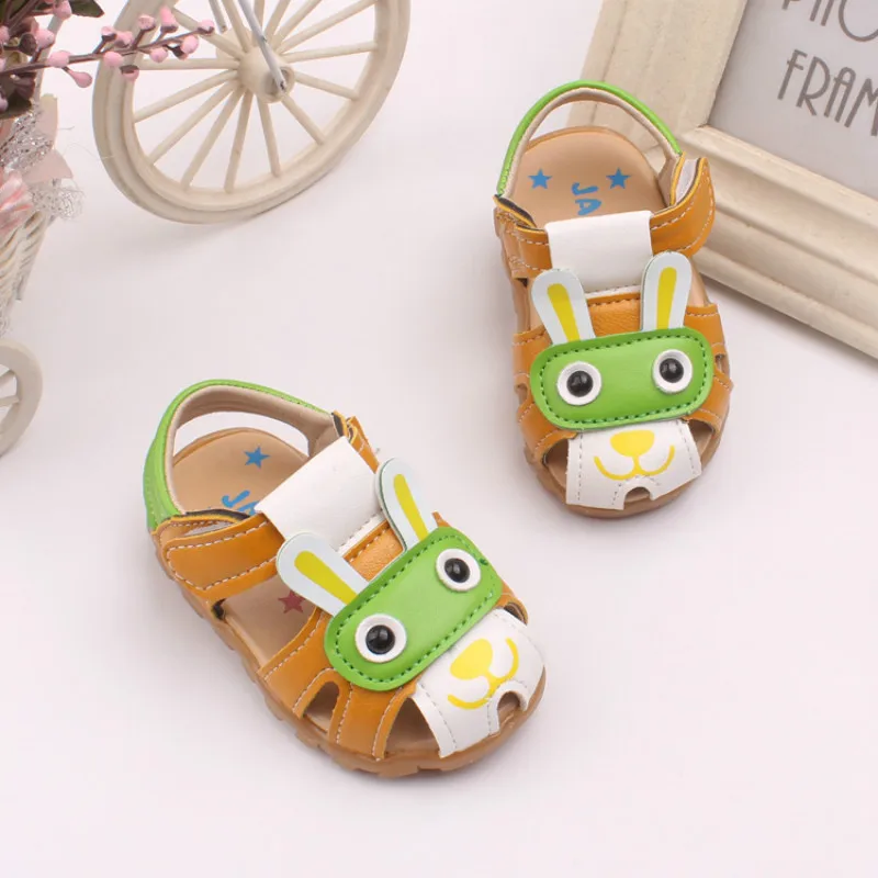 

Summer Cute Baby boys Sandals Toddlers Kids soft sole Toddler LED light Shoes Rubber anti-slip for 7M-3 Years baby