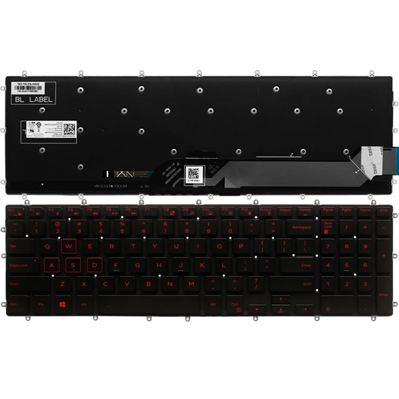  New US laptop keyboard for Dell Inspiron 15 5565 5567 5568 Gaming 17 5765 5767 keyboard layout blue