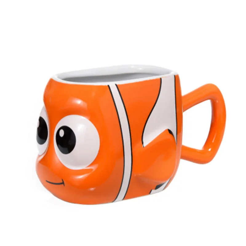 Супер милая маленькая рыбка, большая емкость, чашка для кофе, завтрака, молока, чая, чашка с ложкой, керамическая чашка для питья 380 мл