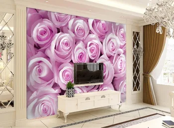 

3d customized wallpaper custom 3d wallpaper Rose flowers wallpaper 3d flower customized wallpaper for walls
