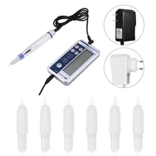 Цифровая машинка для татуажа, Перманентный макияж, микроблейдинг, карандаш для бровей и губ, с картриджем, иглы, принадлежности для татуировки, Временные татуировки, ЕС