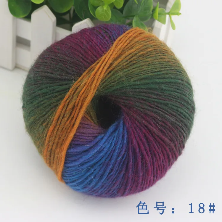 500 г/лот шерстяная пряжа причудливая Исландская вязка шерстяная фитильная пряжа для ручного вязания свитеров и шарфов - Цвет: color 18