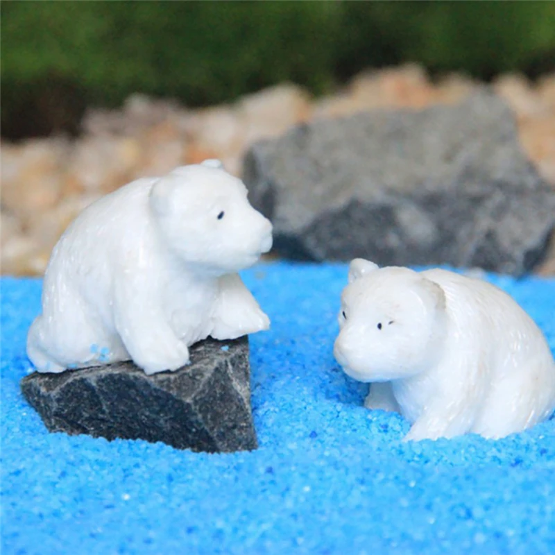 Polar-Bear-polar-Wolf-fairy-Garden-terrarium-Vintage-Home-Decor-Christmas-Birthday-Gift-miniatures-figurine