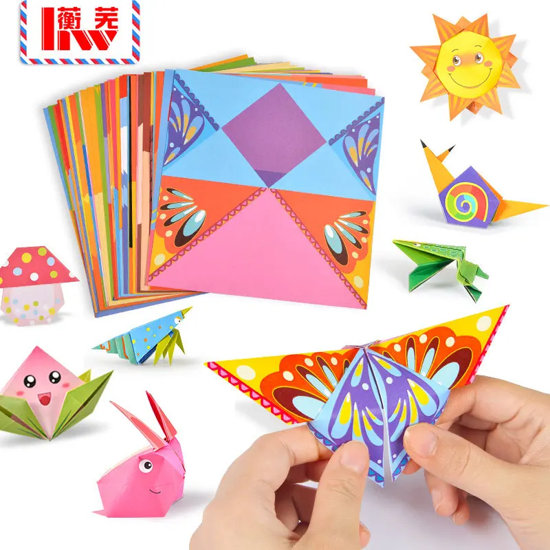  54pcs children 3D papercraft toys/ Kids baby cartoon animal paper folding DIY educational toys for  - 32863044054