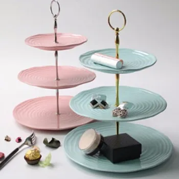 

3 Tier Cake Fruit Plate Cake Plate Stand Handle Fitting Tool Stand Hardware Rod Plate Stand Cake Decorating Tool Cake Accessory