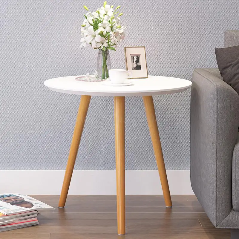 

Nordic round table simple coffee table modern creative negotiation table side balcony small apartment home coffee table