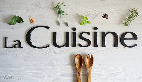 Wall decoration signage La Cuisine sign- French kitchen decor-PVC letters- Home decor