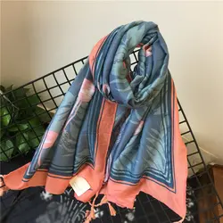2018 зима для женщин Фламинго Шарф Модные однотонные мягкие шарфы для дамы шали и палантины бандана женский платки кисточкой