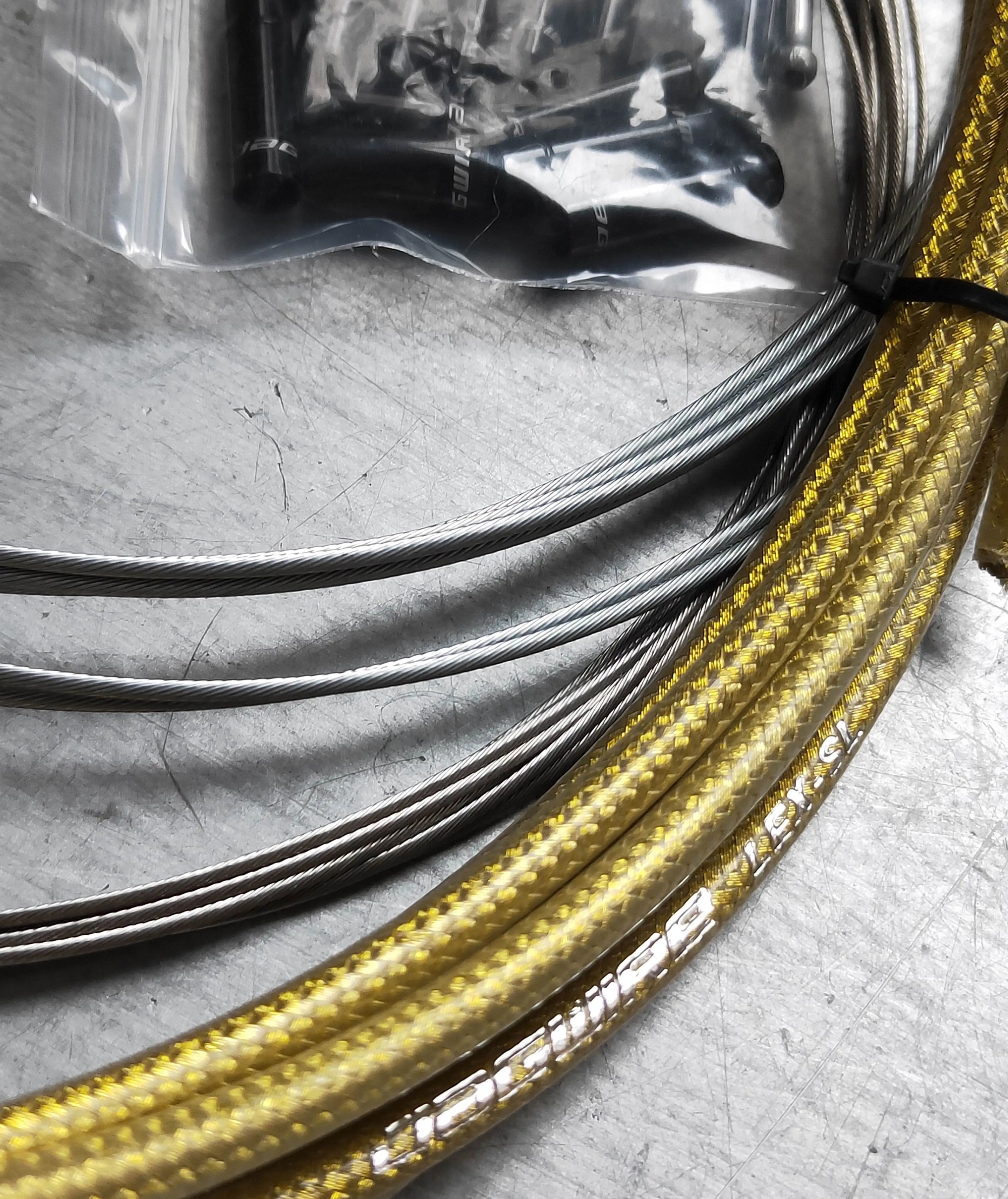 JAGWIRE Плетеный Золотой SL SLICK LUBE LINER HOSE CABLE полный комплект тормоза переключения костюм для SHIMANO SRAM