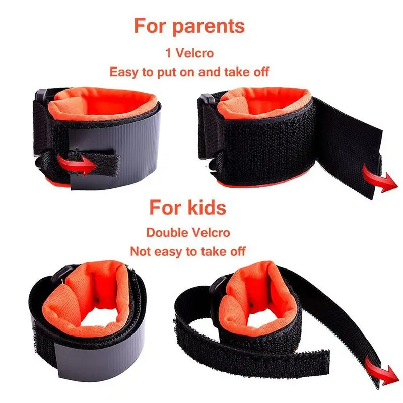 Anti Lost Wrist Link Wristband Baby Safety Strap Kids Toddler Belt Walking Rope PU Link Adjustable Harness Hand Ring Children