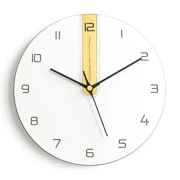 

Modern Pine Wooden Wall Clock Nordic Chic Round Minimalist Luxury Graceful Colorful Artistic Silently Clock for Cafe Home Decor