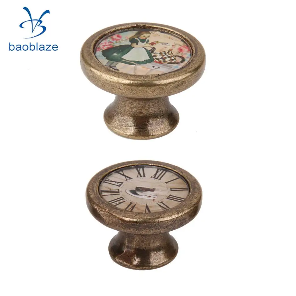 2Pcs Vintage Cabinet Door Drawer Wardrobe Bin Handle Pull Knob Hardware