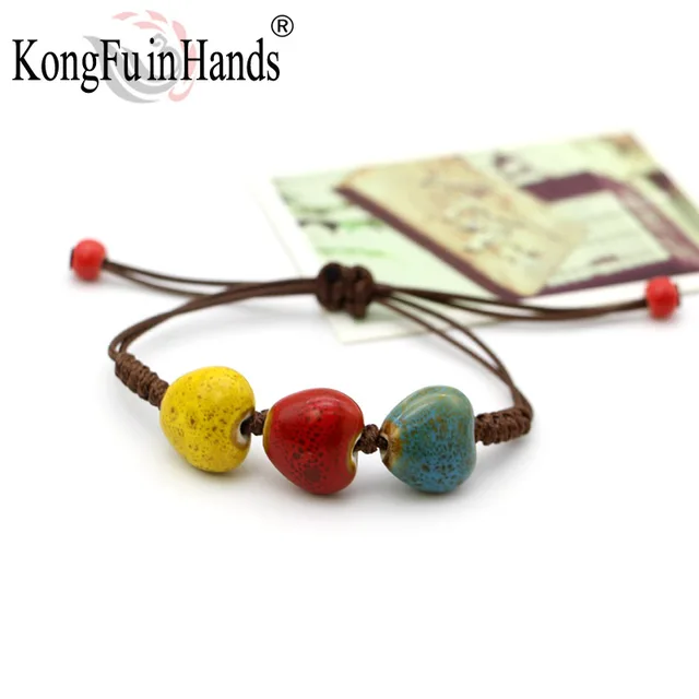 handcrafted vintage beads bracelet weaving Bohemia Ceramic charm women Bangles N handcrafted vintage beads bracelet weaving Bohemia Ceramic charm women Bangles N