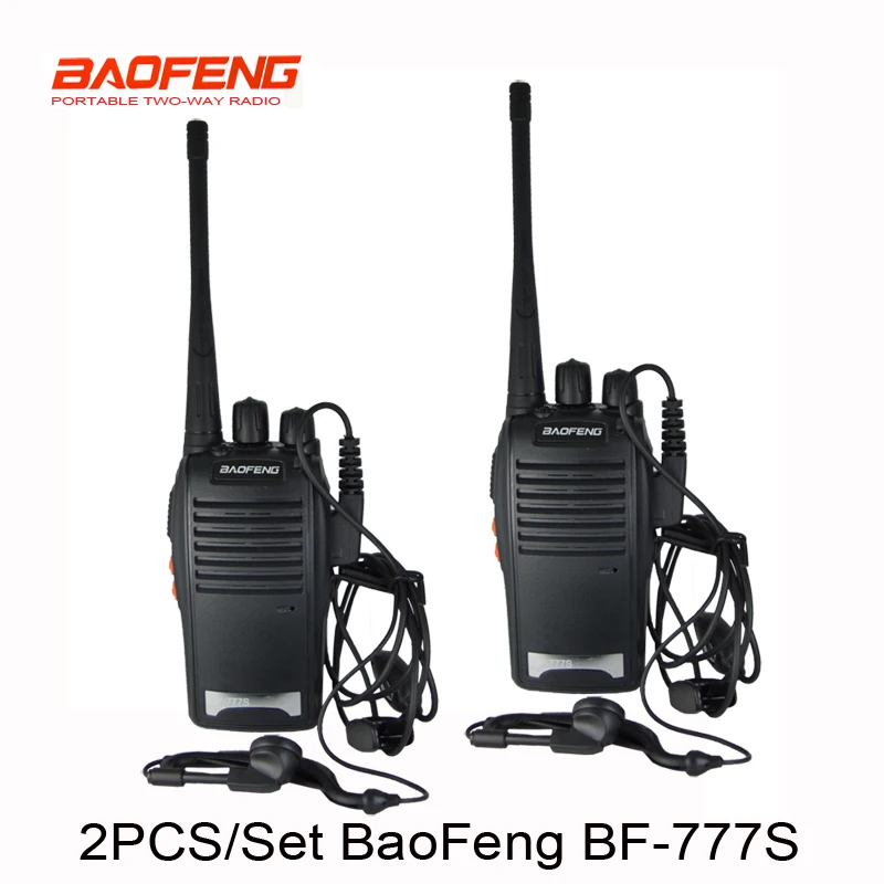 Новинка 1 пара раций BF777s Baofeng BF 777s с наушниками 5 Вт 16CH UHF Interphone BaoFeng 777S Двусторонняя